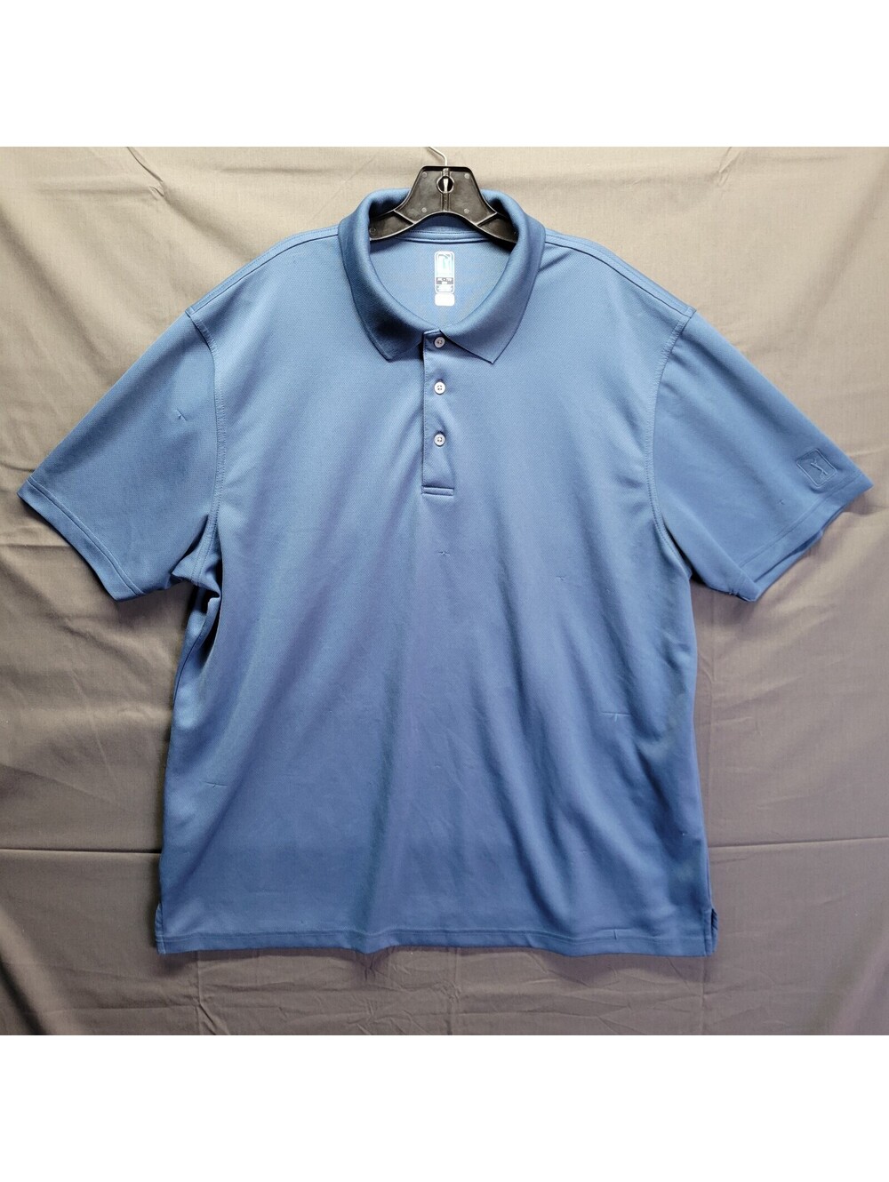 Men’s Navy Blue PGA Tour Golf Polo Shirt Airflux 2XL Solid Polyester